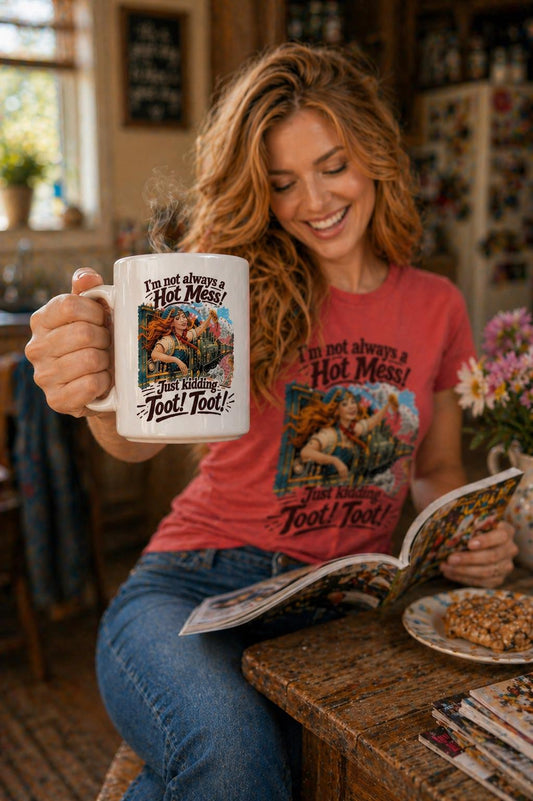 "Hot Mess" White Coffee mug