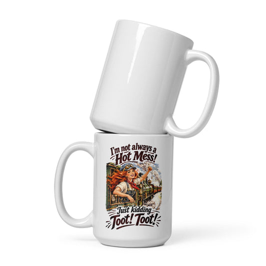 "Hot Mess" White Coffee mug
